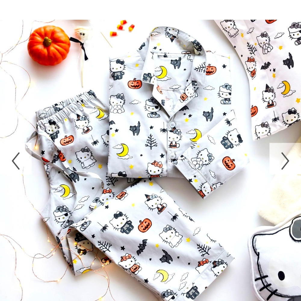 Hello Kitty X Pottery Barn Glow in the Dark PJs Size M SOLD OUT ONLINE
